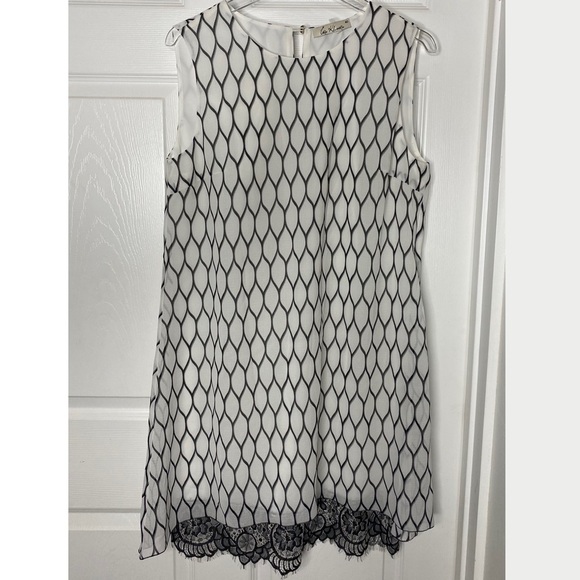 Irene Klairie Silk-Blend Sleeveless Shift Mini Dress Sz 40 - Picture 1 of 16